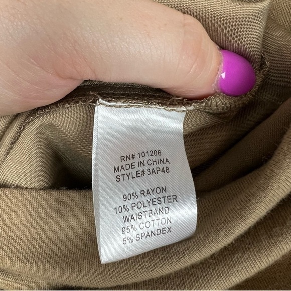 Soft Surroundings Lombard Wide Leg Rolled Waist Pant Tan Sz Petite Large - Picture 10 of 11